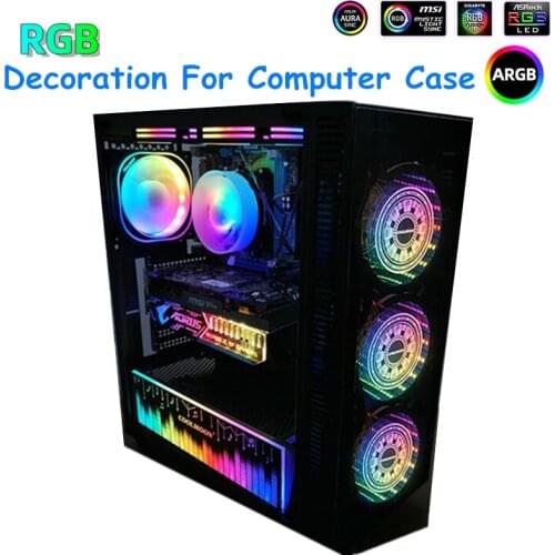 COOLMOON Computer Case RGB Decoration LED Srip / PSU Panel / Fan Cover / GPU Support / RGB Controller 5V ARGB