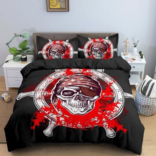 Drop Shipping 3D Skull Duvet Cover Sets Halloween Sugar Skulls Queen King Bedding Set Single Double 2/3PCS with Pillowcase