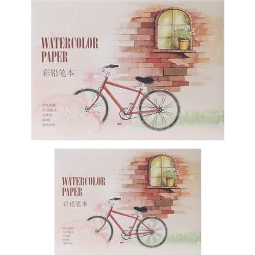 Double-sided Texture 12 Sheet A5/A6 Watercolor Sketchbook Paper for Drawing Painting Color Pencil Book School Art Supplies