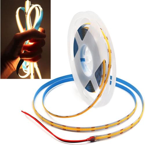 320 LEDs/m Soft LED Tape Warm Nature Cool White Color 3000K 4000K 6000K 12V 24V Flexible COB LED Light Strip for Ceiling Stairs