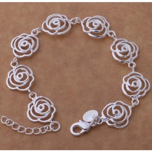 Beautiful fashionSilver plated charm Bracelet Gorgeous jewelry expensive garland /bbuajtba cogalfna AH165