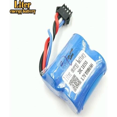 3.7V 800mAh 18350 Lipo Battery For UDI R/C UDI001 UDI011 Venom Speed Boat Li-ion SM-4P Replacement Battery