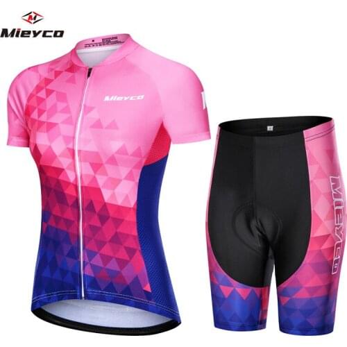Mieyco New Pro Team Cycling Jersey Womens Summer MTB Bike Clothing Quick Dry Roupa Ciclismo Feminina Breathable Sportswears