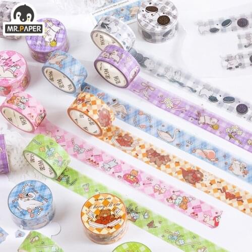 Mr.Paper 6 Designs Ins Style Fairy Tale Garden Series Single Washi Tape Decor Scrapbooking Creative Hand Account DIY Material