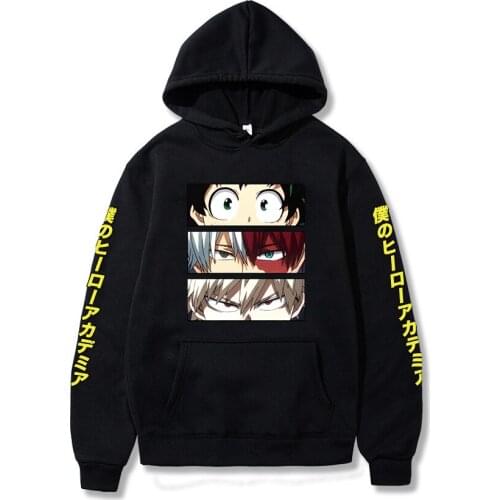 2020 Harajuku Hoodie My Hero Academia Men Hoodies Casual Pullover Hoodie Fashion Sweatshirts Anime Hip Hop Sweatshirt Clothes