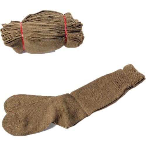 Stocking socks knee-high socks winter wool model Dutch men Green 6 pieces