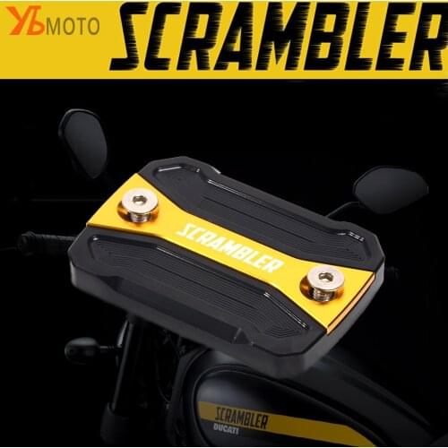 NEW Fashion Accessories Fits For DUCATI Scrambler 400 800 Sixty2 Mach 2.0 Motorcycles Gold Front Brake Fluid Reservoir Cap Cover