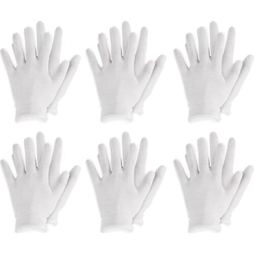 Thin Cotton Gloves Elastic Work Glove for Cosmetic Jewelry Inspection Reusable Kitchen Garden Cleaning Hand Protect Mitt