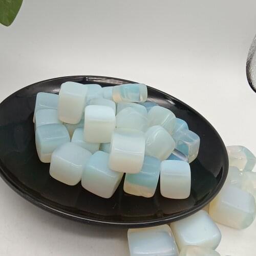 100g Particles Polished Opal Tumbled Cube Quartz Crystal Reiki Healing Energy Stones Bonsai Decoration