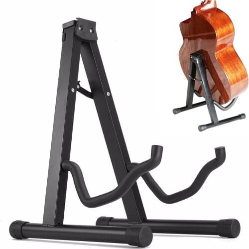 Professional Guitar Stand Universal Foldable Classical Acoustic Bass Tripod A-Frame Musical Instruments Rack Guitar Accessories
