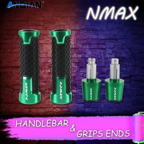 LOGO whit "NMAX" For YAMAHA NMAX 125 155 2015 2016 2017 Motorcycle CNC Handlebar Grips and Handlebar Grips ends Accessories