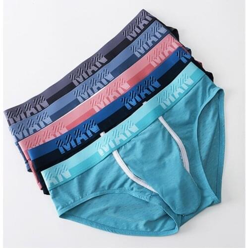 Sexy Briefs Male Panties Comfort Deep Pouch Sexy Underwear Men Plus Size Gay Underpants 5 Colors