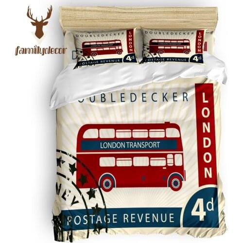 Family Decor Vintage London Stamp George Washingtons Birthday 4 Piece Bedding Sets Quilt Cover Bedding Quilt Bedding Set Machin