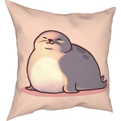 Lovely seal cotton pillow case pillow home home decoration sofa seat decoration car pillow case 45 * 45cm