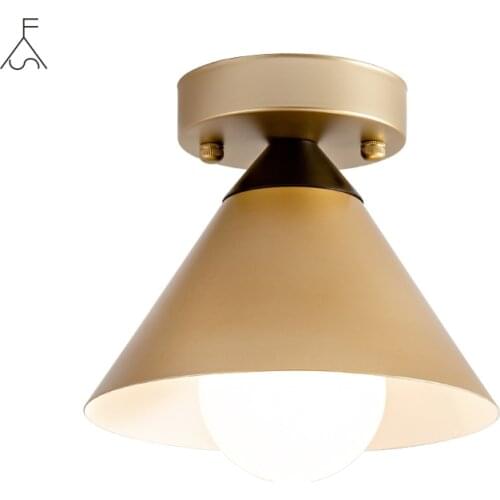 Nordic Iron Ceiling Lights Golden Led Ceiling Lamp for Bedroom Bathroom Corridor Balcony Lighting Fixtures Industrial Luminarias