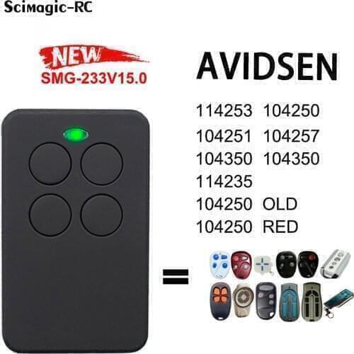 Compatible Garage Command AVIDSEN 104251 104257 104350 Gate Automation Remote Control 433.92MHz Rolling Code