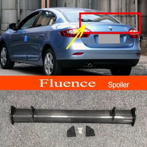 Fluence Real Carbon Fiber GT-style Car-styling Sporty Rear Trunk Wing Spoiler for Renault Fluence Sedan
