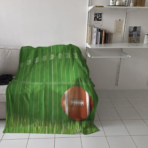 Bedroom Warm Blankets Rugby Field Green Sofa Throw Blankets Childrens Baby Soft Blankets Airplane Portable Blanket