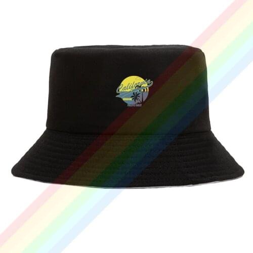 California Sunshine Pacific Coast Cotton Top Comfortable Bucket Cap Men Women Hiking Fishing Hat Two-side