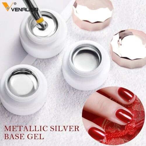 Venalisa Sliver Base Nail UV Gel Art Tips Design Manicure UV LED Soak Off DIY Paint Gel Ink UV Gel Nail Polishes Lacquer