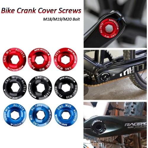 MTB Aluminum Alloy CNC Screw Mountain Bike Crank Cover Screws M18/M19/M20 Bolt For SHIMANO Iamok