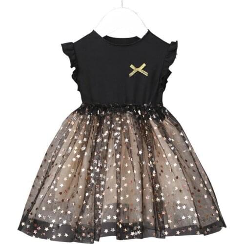Season Baby Girl Dresses Optional Long/Short Sleeve Children Cotton Girls Puffy Skirts Fairy Little Net Gauze Princess Dress