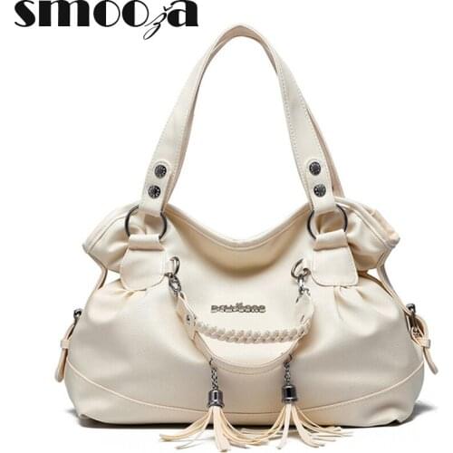 SMOOZA Women High Quality Handbags Female PU Leather Shoulder Bags Ladies Portable Office Totes Bag Ladies Hobos Messenger Bag