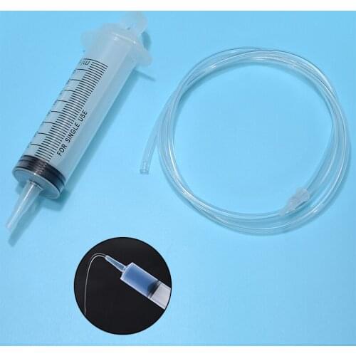 100ml Plastic Syringe Hypodermic Measuring Syringe Tools + 120cm Tube For Aquarists-filling Aquariums and Water Filtration