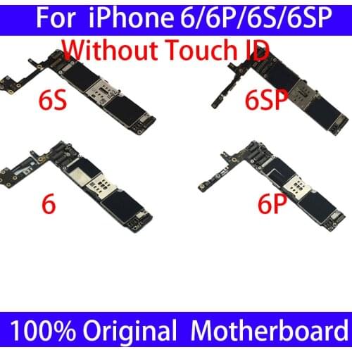 100%Original For iPhone 6 6p Factory Unlocked Motherboard For iPhone6 6 Plus 6S 6S Plus logic board mainboard NO Touch ID cases