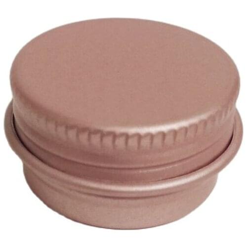 100pcs/lot rose gold 15g aluminium box balm lip box solid perfume packing jar container
