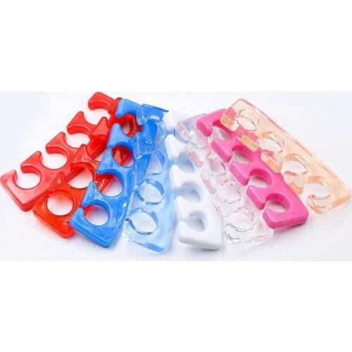 2PCS Siliconen Toe Separator Soft Spacer Foot Care 1 Pair Silicone Finger Separator For Nail Manicure Pedicure Art Tool Washable
