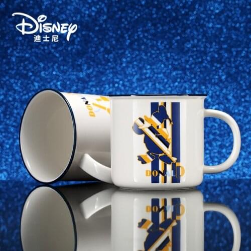 380ml Disney ceramic cup Donald duck water cup fashion tea cup creative mug cartoon milk coffee cup travel mug Handgrip Cartoon