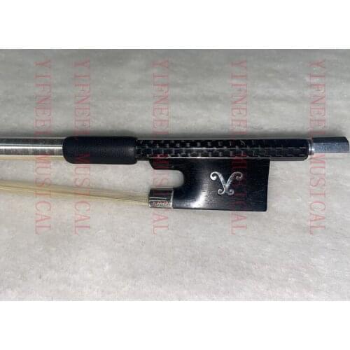 5pcs of 4/4 Violin Carbon Fiber Bow Braid Carbon Fiber Violin Bow Ebony nicker sivler ebony Frog 4/4 white horse hair