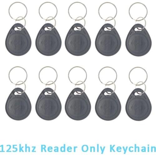 50pcs 125KHZ RFID Keychain Readable Authorized Access Card Read Only Keychain TK4100 EM4100 Keychain Ring Tag