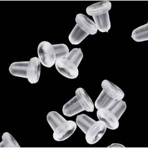 50Pcs Silicone Rubber Earring Clasp Styles Ear Nut Earrings Jewelry Accessories Plugging Earring Back Earstud Findings