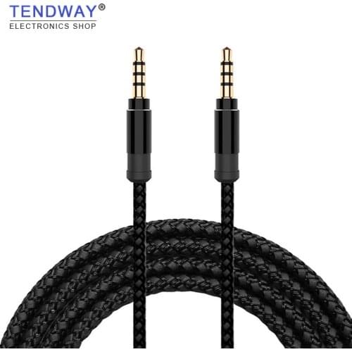 Tendway Jack 3.5mm Audio Cable Nylon Braid 3.5mm Car AUX Cable 1.5M Headphone Extension Code for Phone MP3 Car Headset Speaker