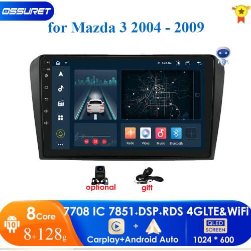 Android 10 2 Din Car Stereo DVD Player Navigation Autoaudio for Mazda3 2004-2009 with GPS,Bluetooth,DAB+,USB,SD, TPMS