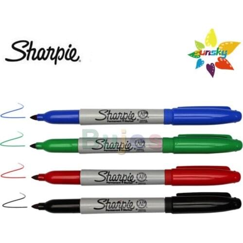 Black blue red Original USA prismacolor Sharpie double head marker pen oil cartoon drawing marker art supplies Dust free marker