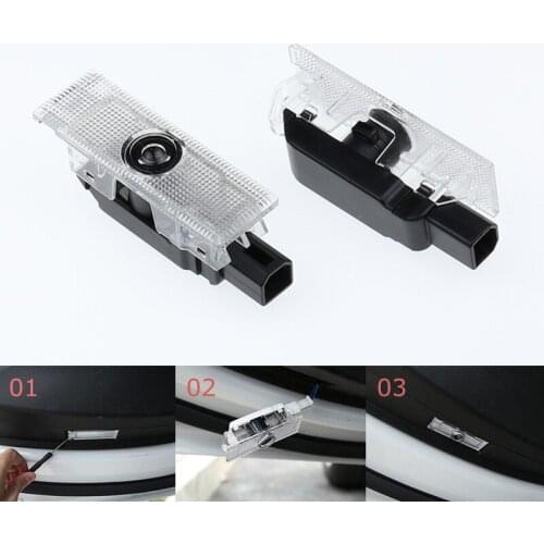 For Maserati Ghibli Quattroporte Levante Car Welcome Lights LED Emblem Ghost Shadow Light Door Courtesy Laser Projector Lamps