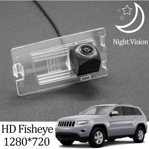 Owtosin HD 1280*720 Fisheye Rear View Camera For Jeep Grand Cherokee WK2 2011 2012 2013 2014 2015 2016 Car Parking Accessories