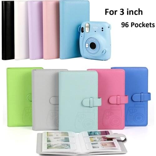 96 Pocket Color Photo Album For Fujifilm Instax Mini 11 9 8 7s Photo Paper Film For 3 inch Card Nail Sticker