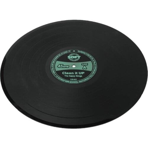 Retro Vinyl Record Coaster Placemat Round Heat Resistant Silicone Drink Mat Pad QX2E