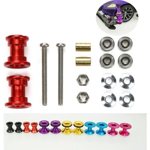 MINI 4WD self-made tamiya parts aluminium alloy 8-9mm double rollers 12-13mm double rollers with rubber and no rubber MJ MODEL