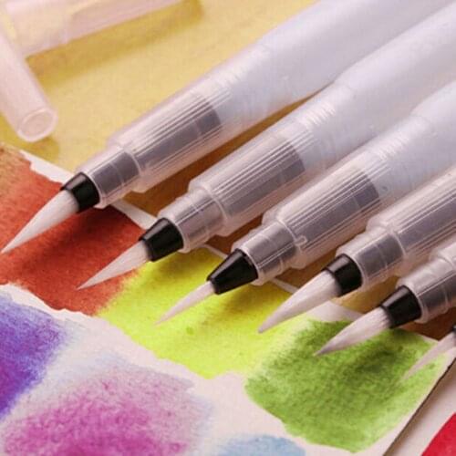 Reusable Soft Watercolor Paint Water Absorbent Brush Calligraphy Beginners Pen