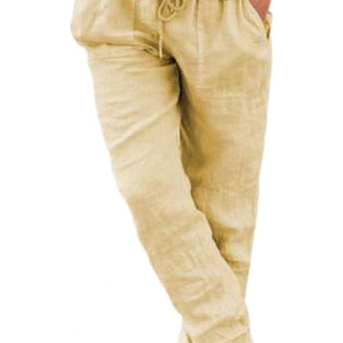 Casual Women Pants Sweat Absorbent Pockets Solid Color Elastic Waist Drawstring Plus Size Trousers Summer Pants Women 2021