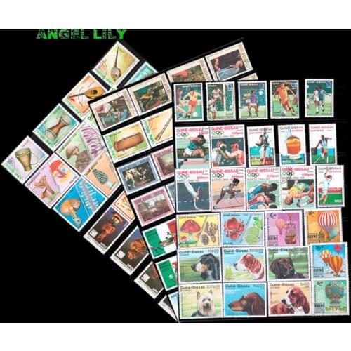 95 PCS Unused Middle And Big Size Postage Stamps With Post Mark From Guinea-Bissau For Collection