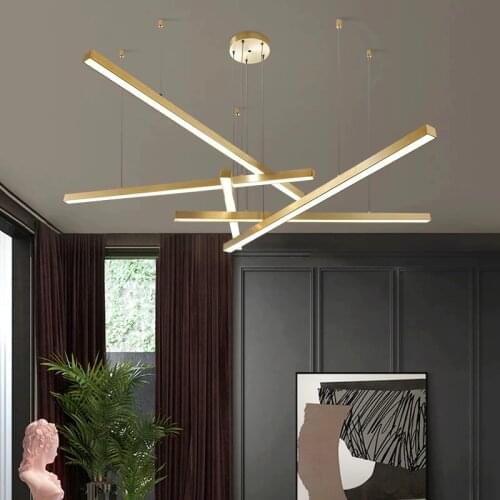 Nordic Led pendant Lights For Dinning Room Living Room Loft Brushed Golden Black Designer Modern Decorative Lighting Fixtures
