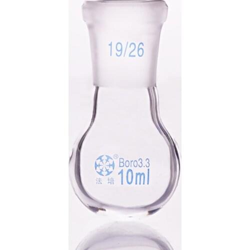 Single standard mouth round-bottomed flask,Capacity 10ml and joint 19/26,Single neck round flask