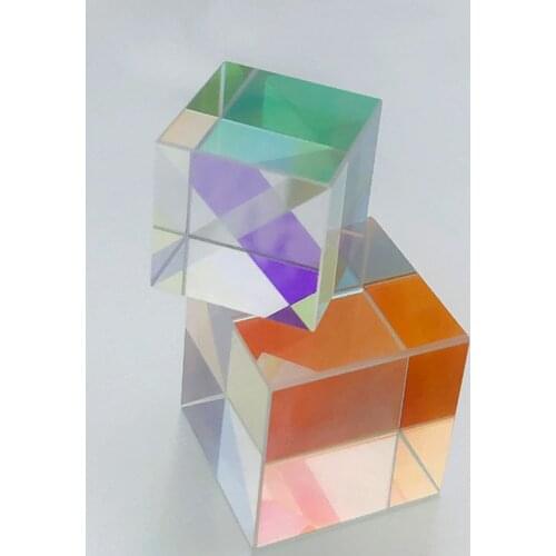 Optical Prism Rainbow Glass Experimental Projector Principle Of Splitting Ice Light Cube For Hexahedral Bright Cubic 10*10*10mm