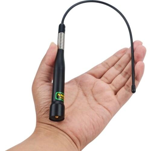 Original Nagoya SP-R2 High Gain Dual Band VHF UHF Mobile Radio Antenna Stainless Steel Shock Spring Soft Pigtail Antenna